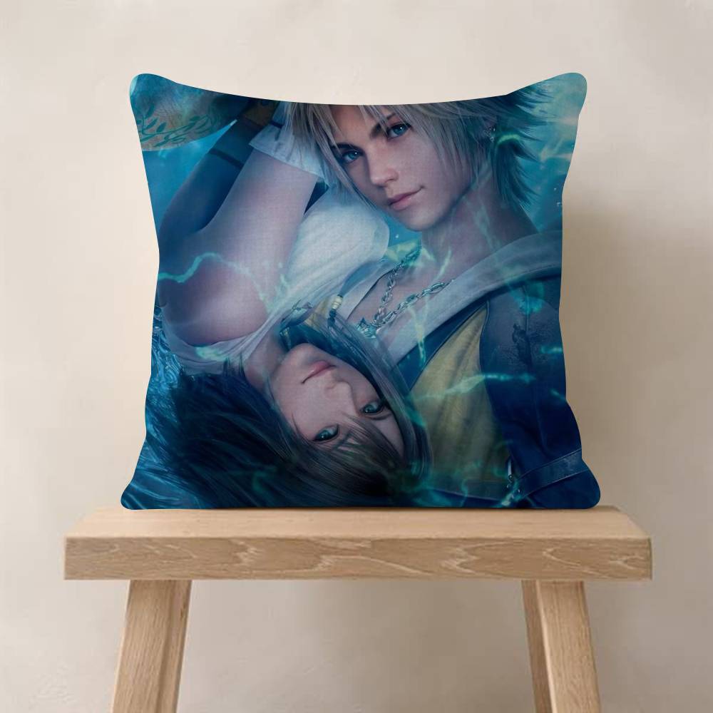 Pillow Gift Home Office Decoration Bedroom Sofa Car Cushion Cover Case 45X45 Game F-Final F-Fantasy X