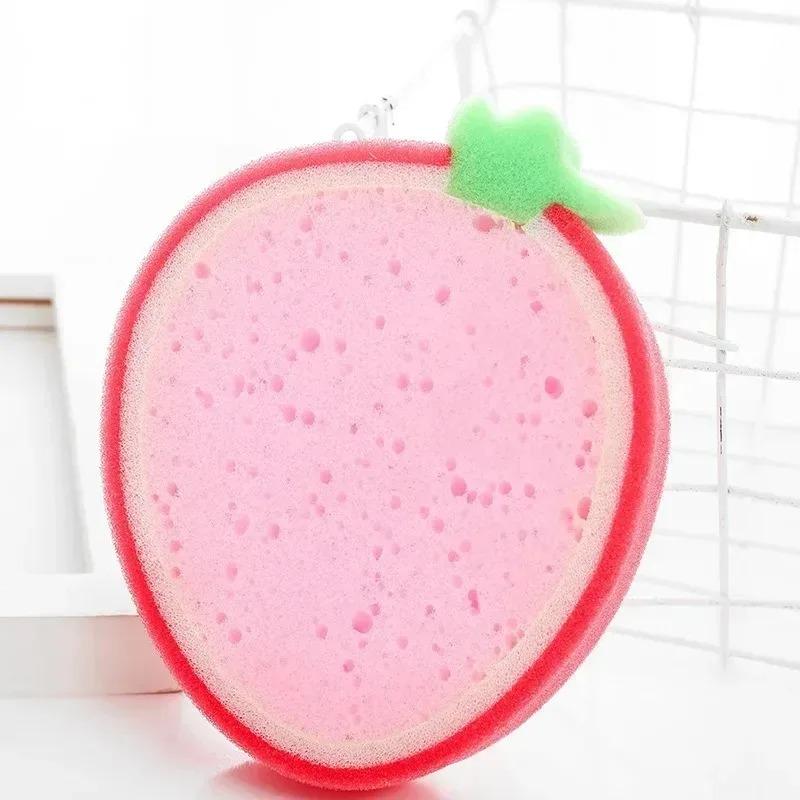 1PC Creative Cleaning Sponge Fruit Shape Washing Dishes Sponge Thickened Dishwashing Wipe Household Cute Kitchen Accessories