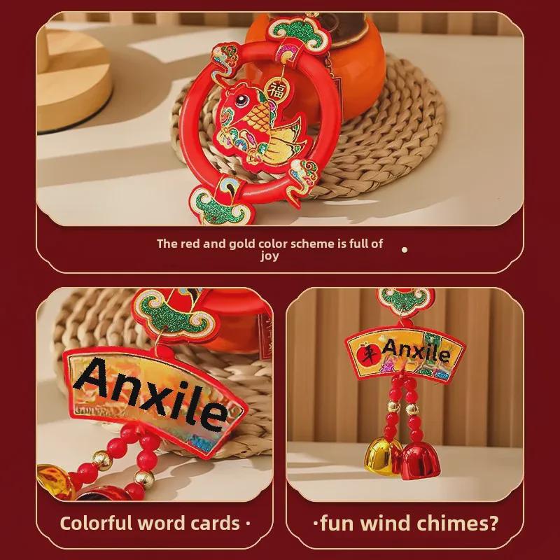 Pandantiv Lanternă de Anul Nou – Decorațiune de Festivalul Primăverii pentru Casă și Camera de Zi, Ornamente Clopoțel