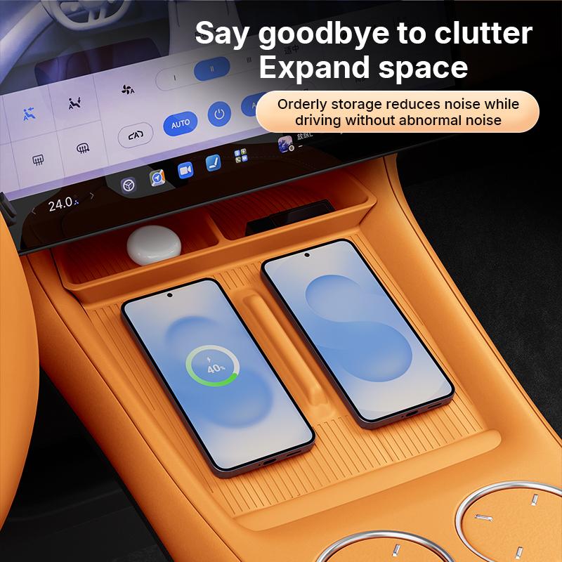 Custom Silicone Wireless Charging Protective Cover ForXiaomi Yu7 2025 2026 Center Console Wireless Charging Car Interior