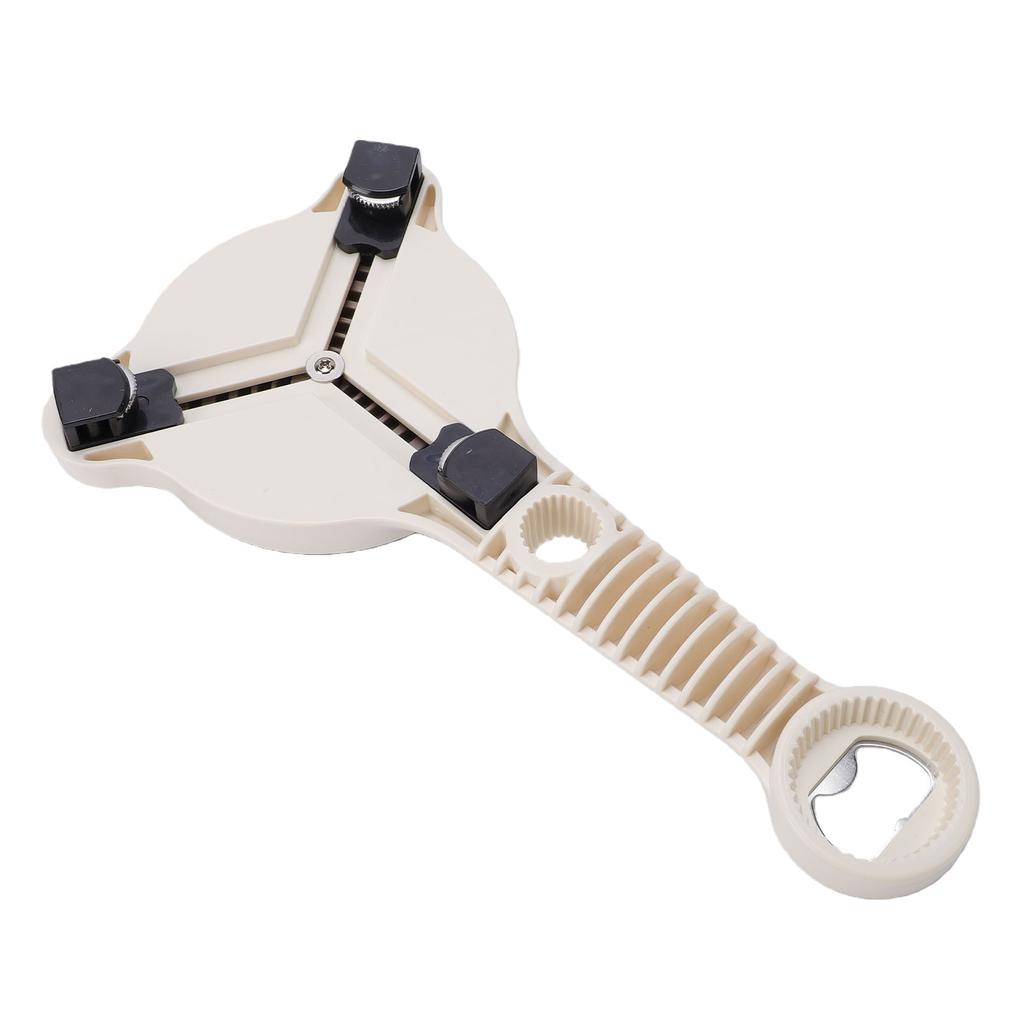 4 in 1 Jar Opener Adjustable Stainless Steel Lid Remover Manual Can Opener for Kitchen Jars Bottles Cans Khaki