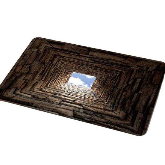 3D Optical Illusion Floor Mat Non-Slip Vision Rug Realistic 3D Carpet for Living Room Bedroom Bathroom Hallway Easy Care Decorative Rug