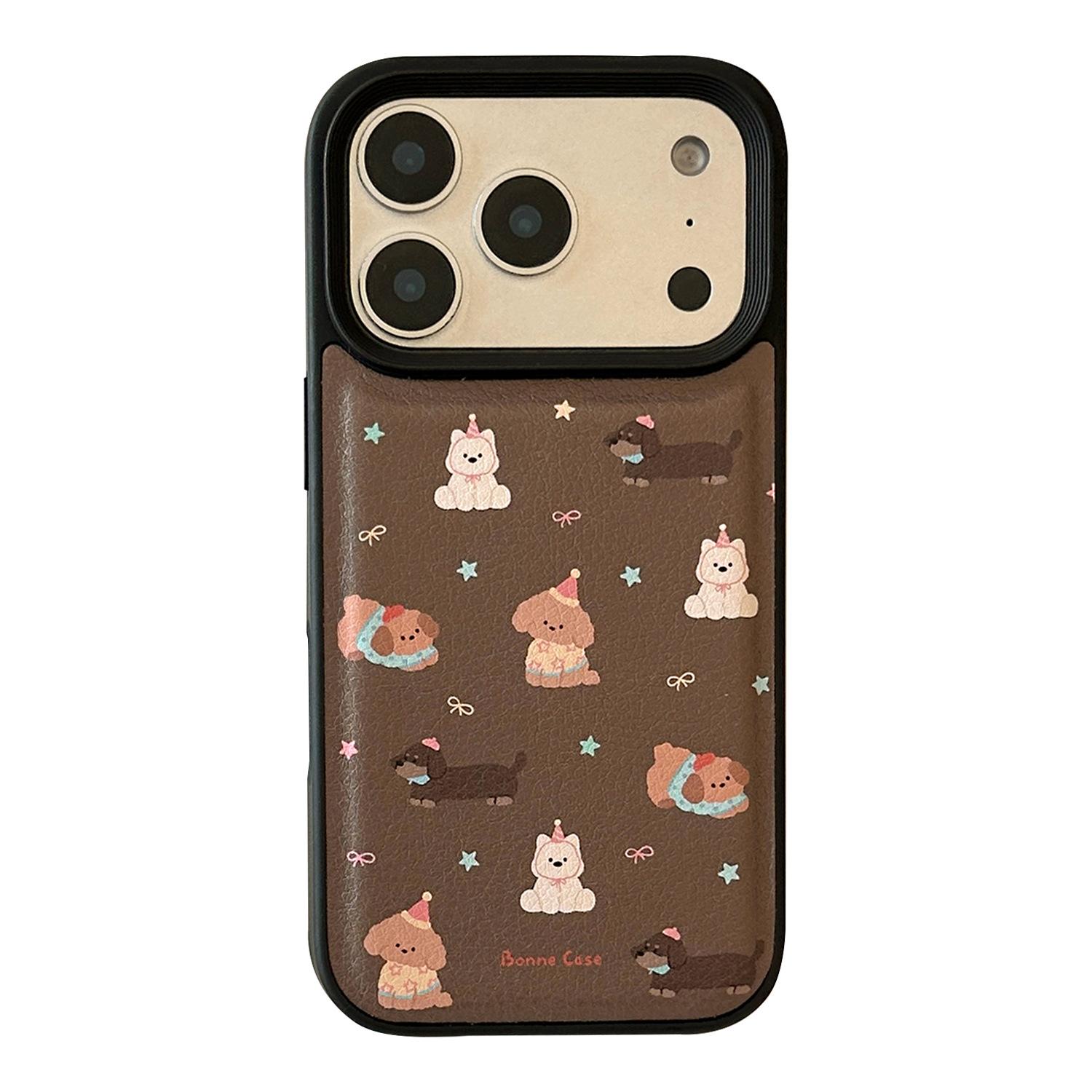 Коричневый чехол для телефона с щенком для iPhone 17 и iPhone 17 Pro Max iPhone 11