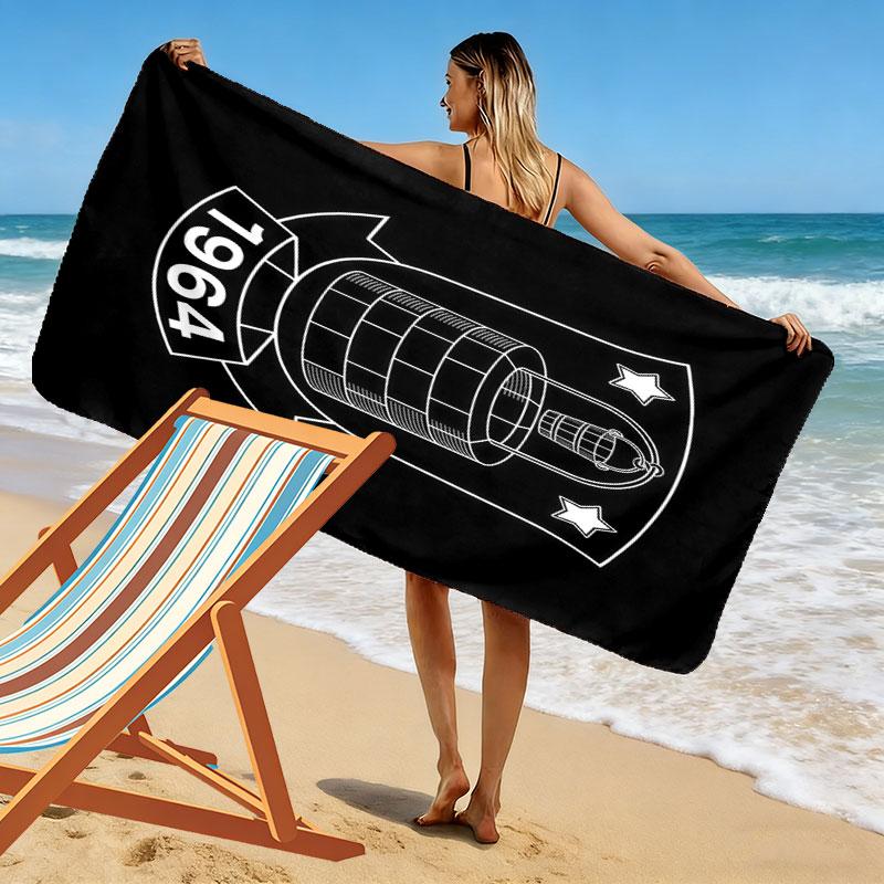 BIF Print Beach Towel, Large Soft Quick Dry Towel for Beach Camping Swimming