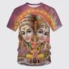 New God Shiva God 3d Printed T-Shirt Summer Personality Men Casual Youth Short Sleeve Ethnic Style Loose O Collar Quality Top