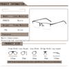 Fashion Women Eyebrows Half Frame Anti Blue Light Prescription Myopia Glasses Photochromic -1 Short Sight Eyewear