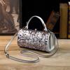 Light Luxury Sequin Stitching Patent Leather Women's Bag Cross-Border Foreign Trade Best-Selling
