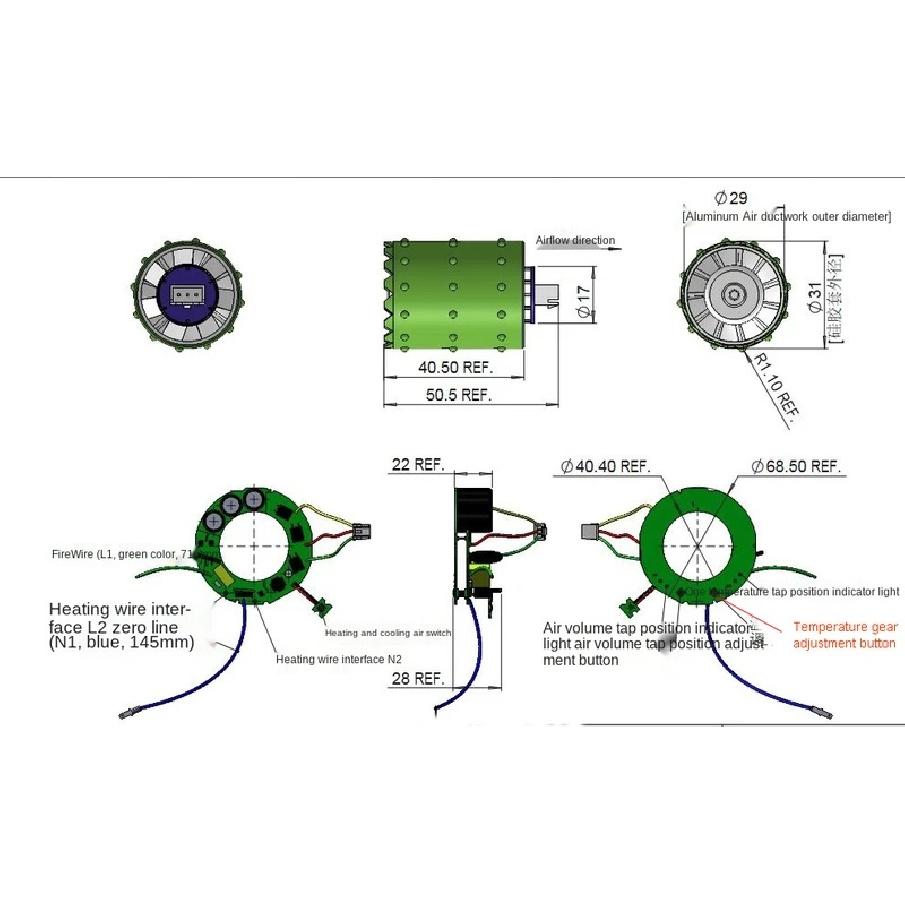 AC 220V 130W Brushless Motor 104000rpm Ultra-high Speed Engine For High-end Hair Dryer