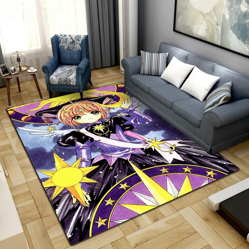 Cardcaptor Sakura Anime Area Carpet for Living Room Bedroom Home Decor Cool Movie Mat Floor Mat LXRa17