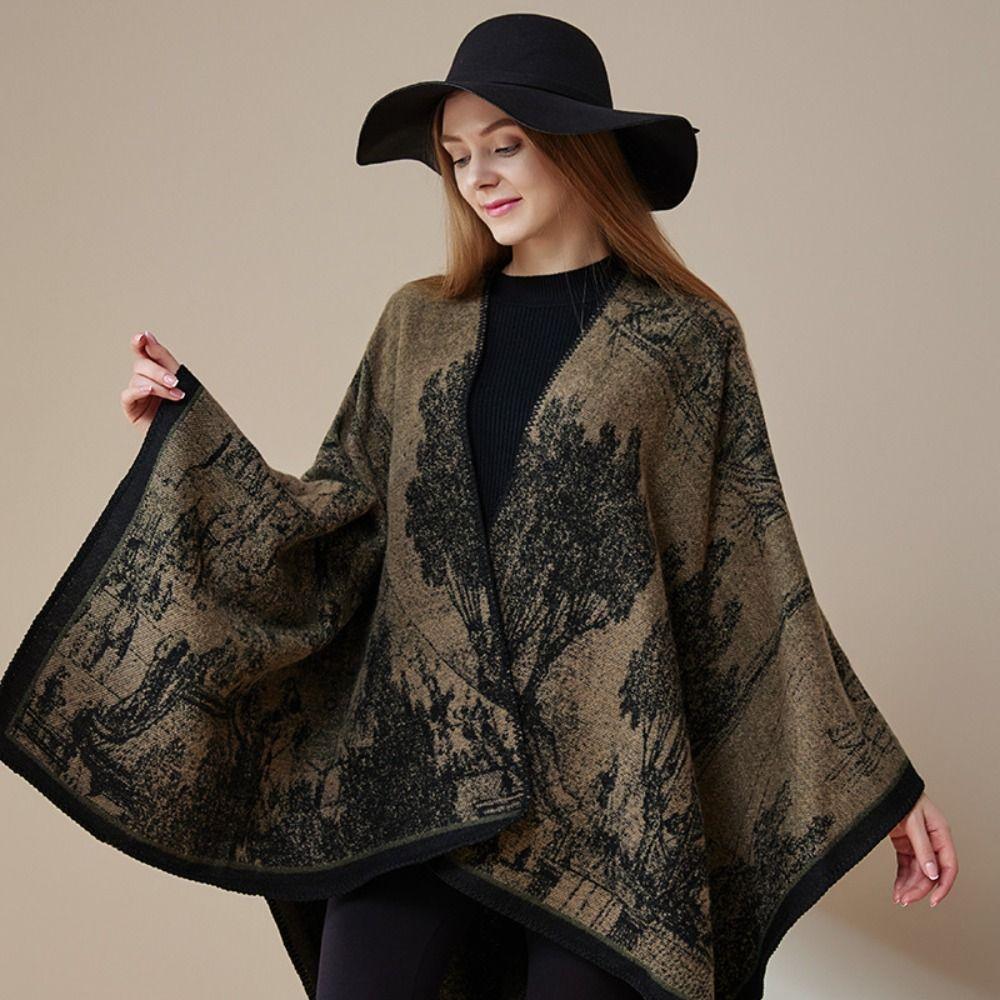 Sciarpa Calda Invernale Elegante di Lusso in Pile Spesso Cape Sciarpa in Cashmere per Esterno Sciarpe Avvolgenti Peluche Vintage per Abiti da Sera
