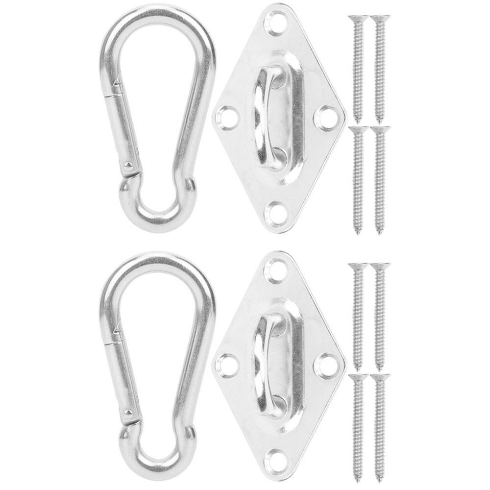 

2 Set Stainless Steel Stainless Steel Hanging Buckle M8 Heavy Duty Wall Mount Outdoor Swing серебряный