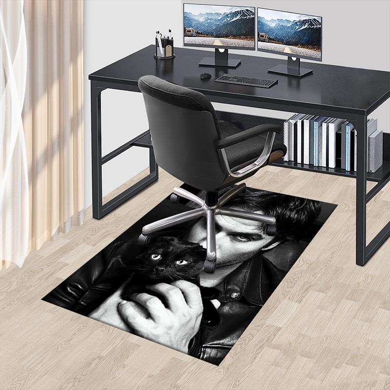 Dark Cat Connection Carpet For Playroom Bedroom Living Room Sofa Home Decorkids Game Area Rug Nonslip Floor Mat