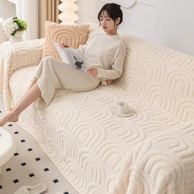 Sofa Cover Cloth High-Grade Covering Towel All-Inclusive Winter Plush Sofa Blanket Living Room 2024 New Cushion Light Luxury