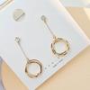 Fashion Long Ring Pendant Zircon Earrings Simple Temperament Wild Design Sense Female Trend Ear Zircon Exquisite Girl Gift