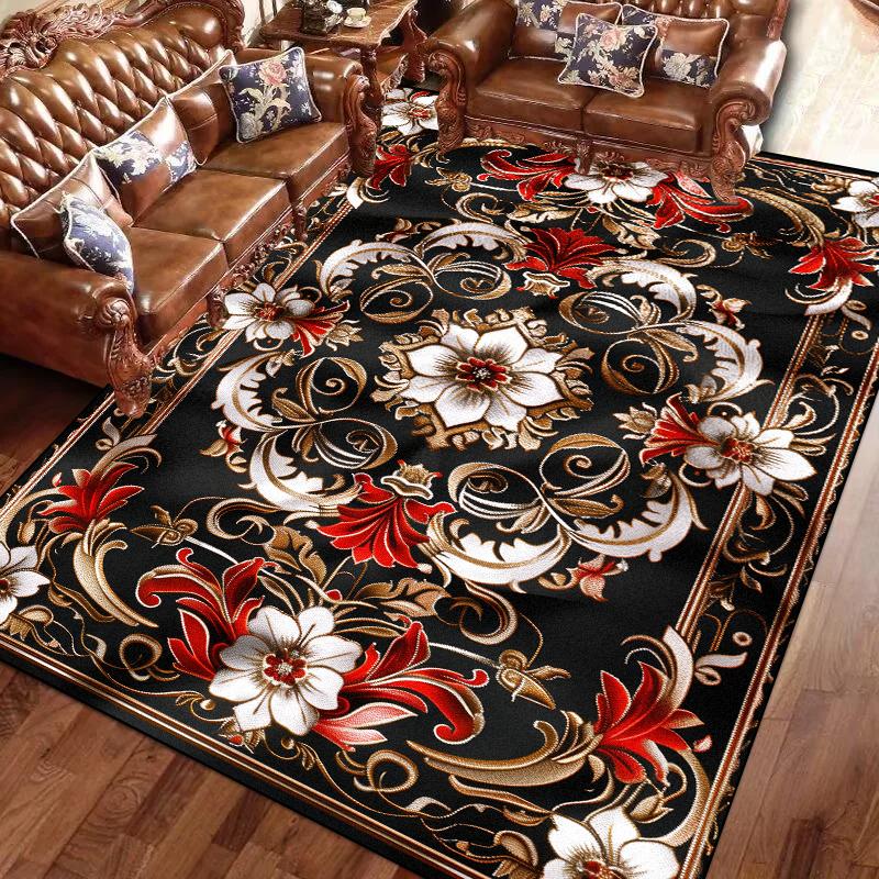 Vintage Persian Carpet Large Area Rug Non Slip Washable for Living Room Bedroom Decoration Floor Mat