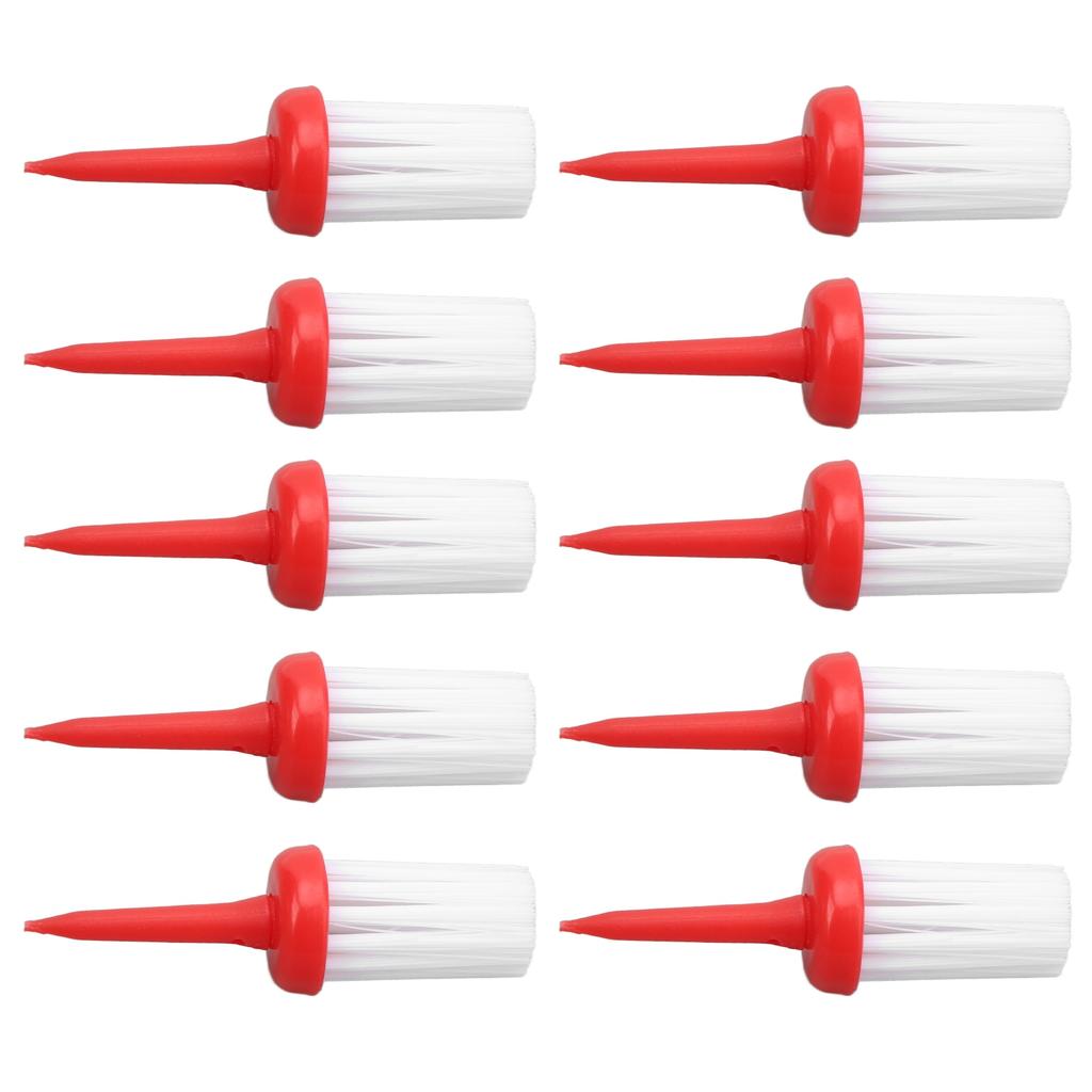 10pcs Golf Tees Brush Type Low Resistance More Distance Consistent Height Plastic Tees for Golf Driver TrainingRed