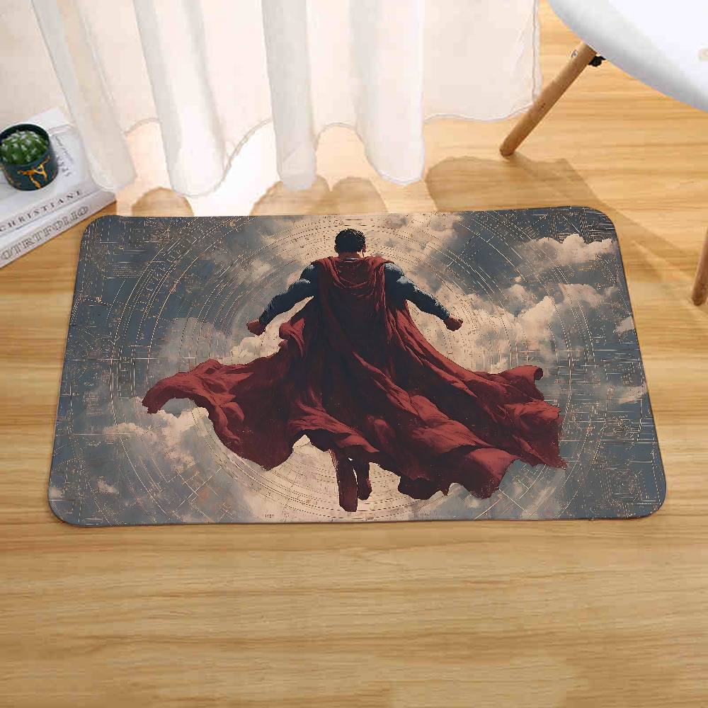 S-Superman Floor Mats Home Laundry Rug Carpet For Living Room Decor Lounge Area Anti-slip Foot Mat Entrance Doormat