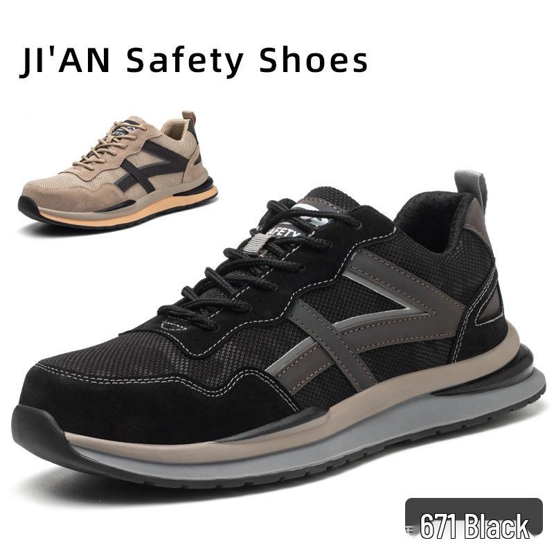 Reflective Steel Toe Safety Work Shoes - Anti-Smash, Anti-Puncture, Lightweight, Comfortable Men's Labor Protection Footwear