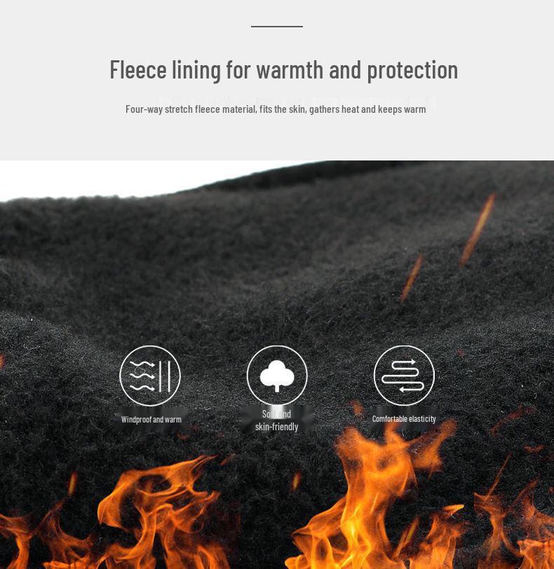 Men's Warm Waterproof Cycling Gloves - Touchscreen, Non-Slip, Cold-Proof for Autumn/Winter