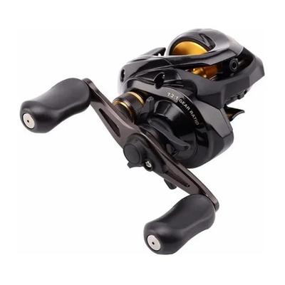 SHIMANO Moulinet à appâts Double Axis 17 Bass One XT 151, poignée gauche, pêche au bar, polyvalent, noir