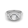 Estate Ring 6mm Round Moissanite 925 Sterling Silver Women Anniversary Ring