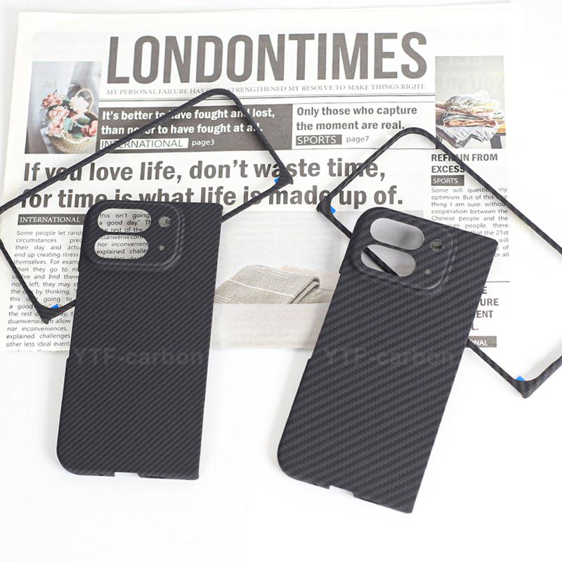 YTF-Carbon New Style for Google Pixel 10 Pro Fold Kevlar Carbon Fiber Hinge Protection Cover Ultrathin 9 Pro Fold Phone Case