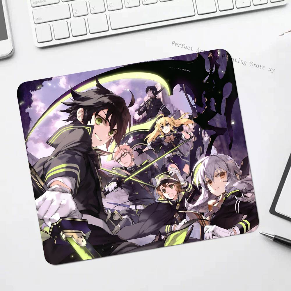 Anime Seraph Of The End Mousepad Small LockEdge Mouse Pad For Gamers Computer Desk Pad Rectangular Anti-slip Rubber