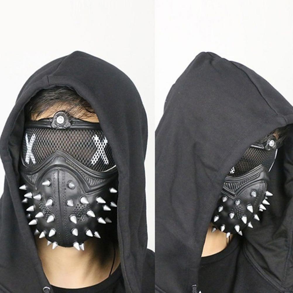 Steampunk Rivet Mask Scary Horror Half Face Mask for Masquerade Halloween Party Cosplay Costume Prop