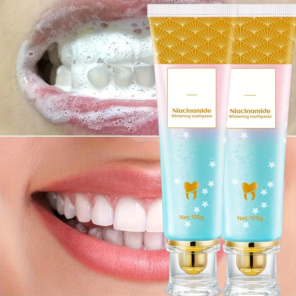 Niacinamide Whitening Toothpaste Dental Stains Removing Prevent Bad Breath Oral Cleaning Refreshing Reduces Plaque Toothpaste
