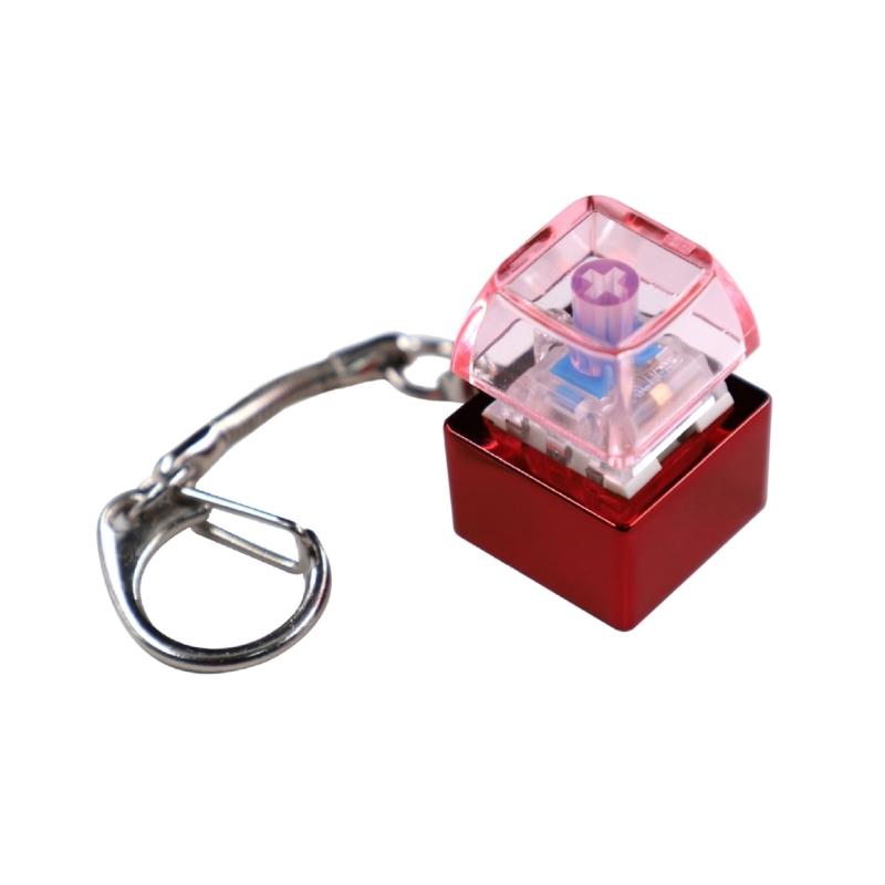 

Keyboards Keychain Mechanical Keyboards Tester with Multicolor LED Lighting for Stress Relief Zinc Alloy Base