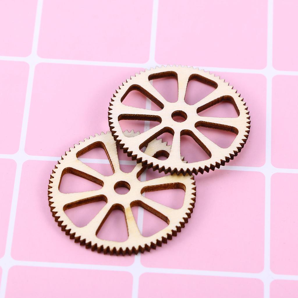 20Pcs Wood Jigsaw Gears Assorted Sizes for Crafting Decorative Accessories Art Projects DIY Ornament Scrapbooking Wall