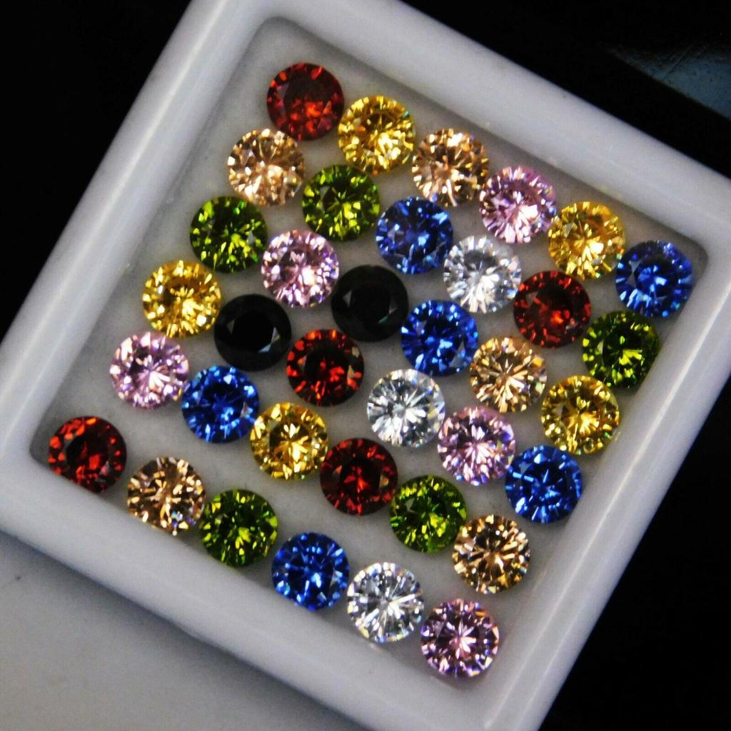 Natural Mixed Color Sapphire Loose Gemstone 16 Pcs Lot 5 Mm Round Cut September Birthday Birthstone