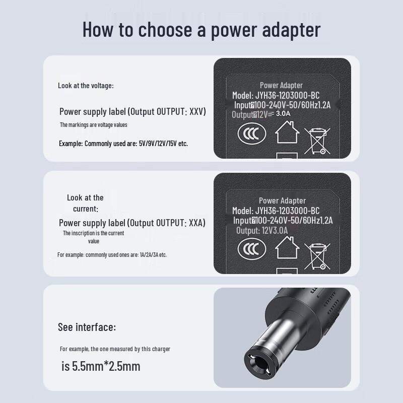 Llano 12V 3A DC Power Adapter