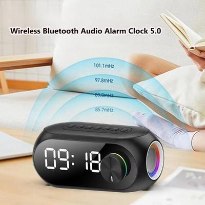 UKW Radio Kabelloser Bluetooth Lautsprecher Wecker Nachttischuhr Neue Kabellose Soundbox