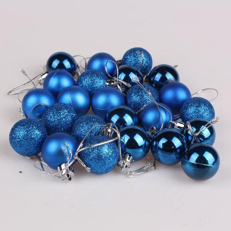 24Pcs Hanging Pendants Ornament Decorative Round Plastic Ornaments Ball Party