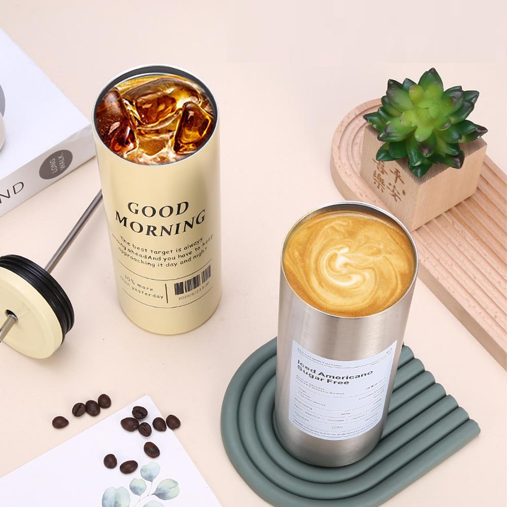 600ml/20oz Thermos Cup with Metal Straw and Leak-proof Lid 304 Liner Material BPA-free 500ml for Cold Coffee/cold Drinks