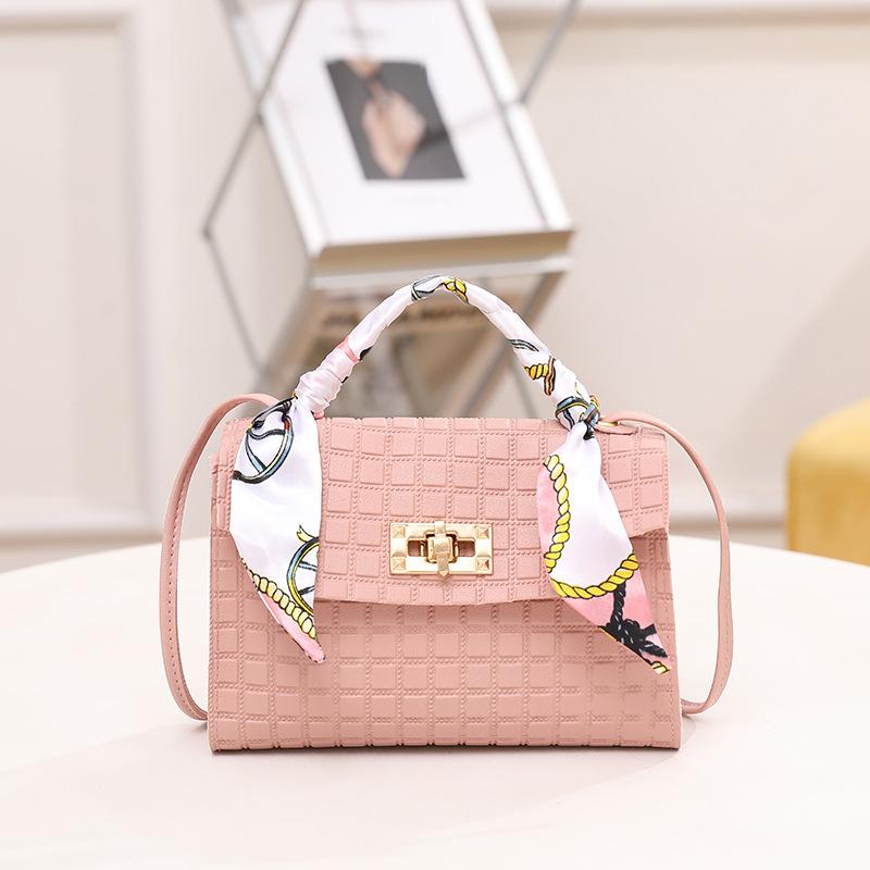 New Handbag Women's Bag Mobile Phone Bag Plaid Silk Scarf Bag Shoulder Bag Girls Messenger Bag