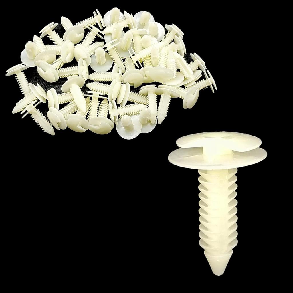 50 Pieces Door Trim Panel Retainer Clips Compatible with GMC Yukon Chevy Blazer Silverado Nylon Push-in Rivet Fasteners for Trim Molding GM 363137