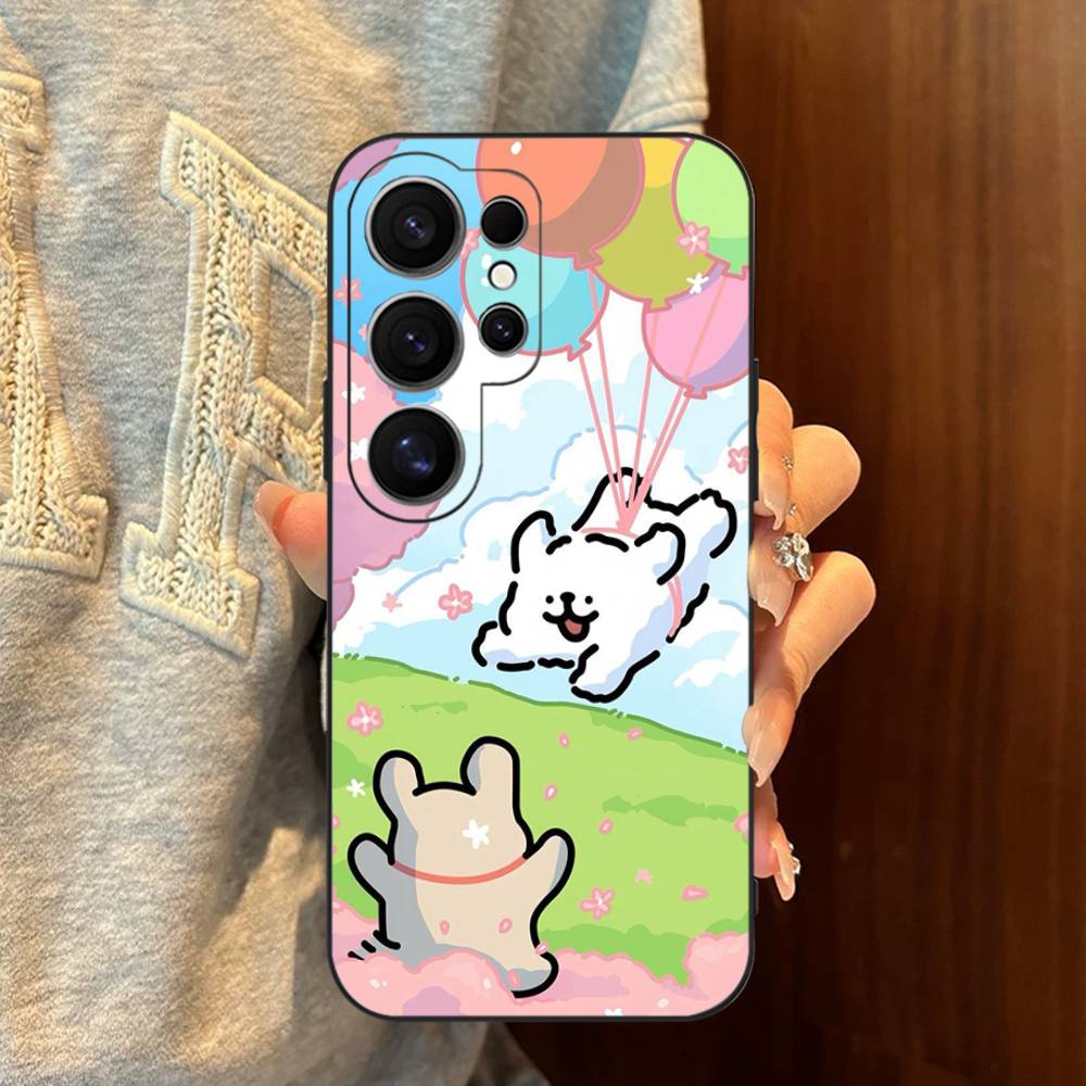 Maltese Cute Line Puppy Dog Phone Case For Samsung S 24 Fe 25 Ultra Plus 20 Lite 21 30 22 23 24 22 Ultra 5G Fundas