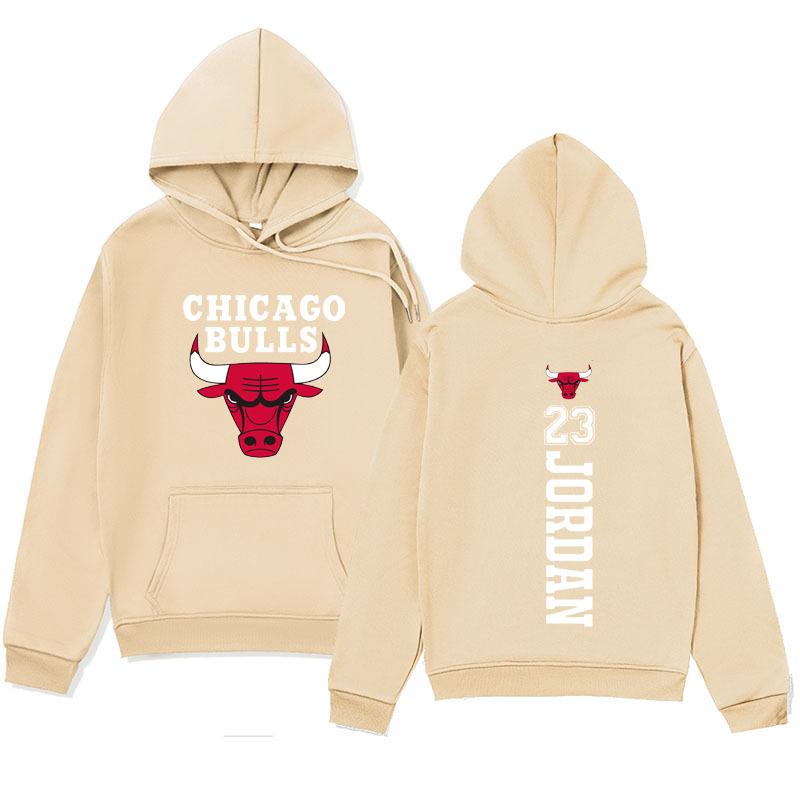 Winter Chicago Bulls #23 Printed Hoodies Fashionable Casual Warm Sports Long Sleeved Men's and Women's Unisex Hooded Sweatshirts