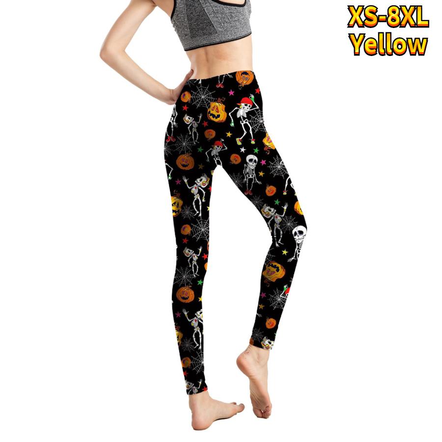 Pantaloni de yoga elastici cu imprimeuri de vrăjitoare albastre pentru femei, fitness, alergare, sală, sport, pantaloni activi