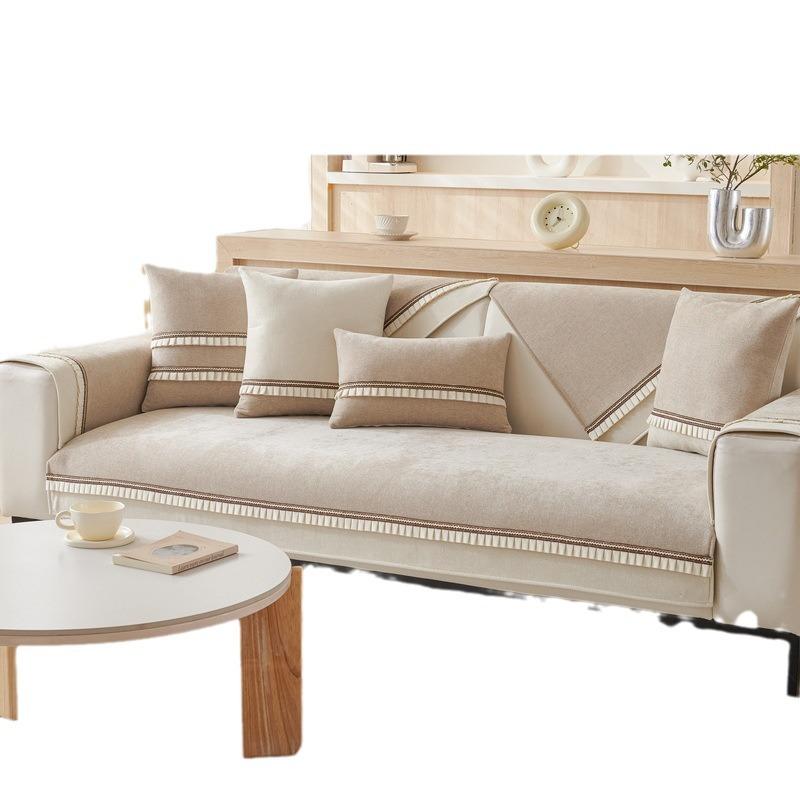 Chenier Sofa Cushion Universal In All Seasons French Cream Wind Sofa Cover  New Light Luxury Backrest Cover Cloth Towel