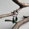 Silver Earrings with Emerald Nano 8.965ct (2197430)