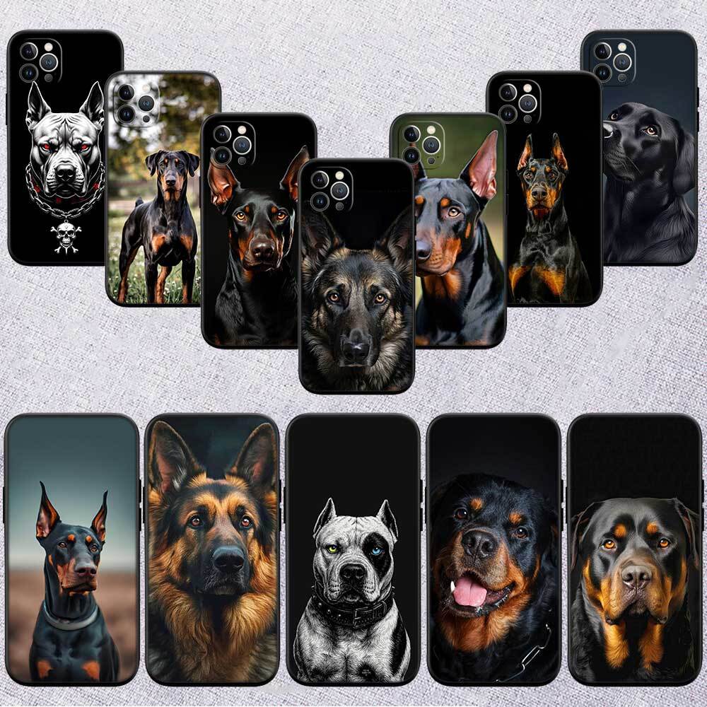 Rottweiler Doberman Guard Dog Phone Case for Redmi Note 12 12S 12C 13 13C 13R 14 14S 14R 14C 11A 13X A3 A3X A4 A5 Pro Max Plus