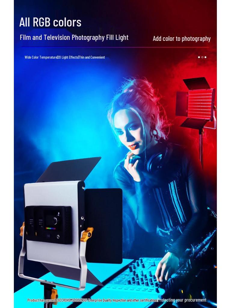 7VLOGLITE W480RGB Dimmable LED Studio Light for Portrait and Outdoor Photography