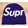 Used Supreme Big Logo Beanie Cashmere Blend Purple