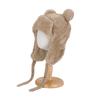 Children Hat with Windproof Rope Cartoon Bear Shape Soft Plush Inner Elastic Warm Hat Boys Girls Winter Headwear