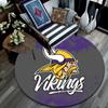 Minnesota Vikings3,Round Area Rug,Carpet Rug for Living Room Bedroom Sofa Playroom Decor,Non-slip Floor Mat
