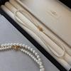 Elegant French Layered Pearl Necklace - Women's High-End Versatile Clavicle Chain, Simple Retro Style