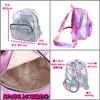 APOSITV Women's Metallic Backpack, Small, Silver and Pink, Sparkly, Lightweight, Hologram (Silver Metallic)